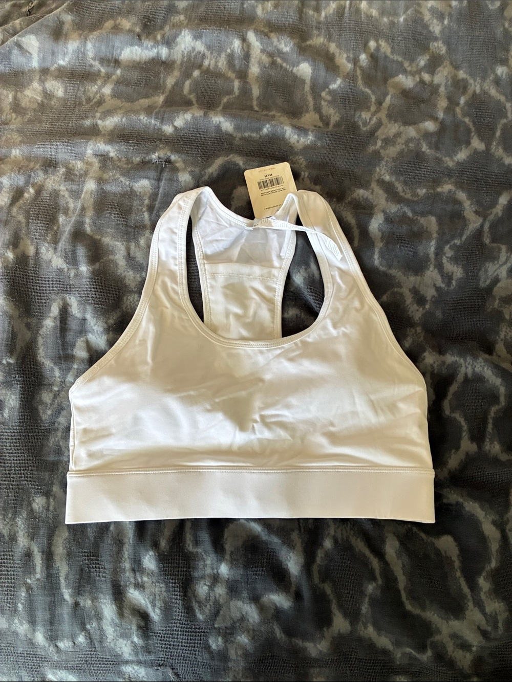 💎Fabletics White Racerback On The Go Sports Bra